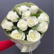 Монобукет из белых роз &laquo;Нежность&raquo; 2