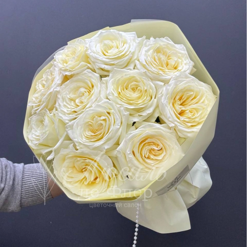 Монобукет из роз цвета шампань &laquo;Брызги игристого&raquo;