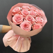 Монобукет из нежно розовых роз &laquo;Be sweet&raquo; 1