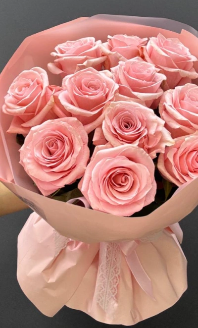 Монобукет из нежно розовых роз «Be sweet»