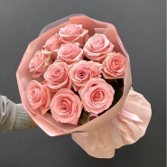 Монобукет из нежно розовых роз &laquo;Be sweet&raquo; 2