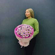 Монобукет из хризантем &laquo;Розовое облако&raquo; 3
