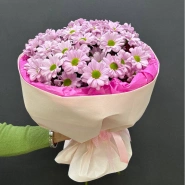 Монобукет из хризантем &laquo;Розовое облако&raquo; 0