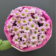 Монобукет из хризантем &laquo;Розовое облако&raquo; 4