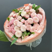 Монобукет из кустовых роз &laquo;Леди Бомбастик&raquo; 2