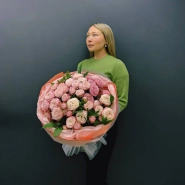 Монобукет из кустовых роз &laquo;Леди Бомбастик&raquo; 4