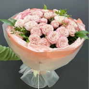 Монобукет из кустовых роз &laquo;Леди Бомбастик&raquo; 1