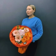 Сборный букет из гербер, гортензии, кустовой розы и &laquo;Осенний вальс&raquo; 3