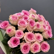 Монобукет из 25 розовых роз &laquo;Мадлен&raquo; 0