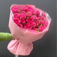 Монобукет из роз &laquo;Розовое облако&raquo; 2