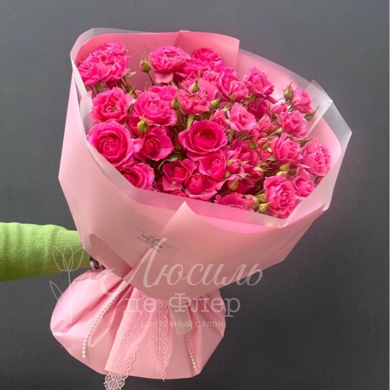 Монобукет из роз &laquo;Розовое облако&raquo;