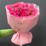 Монобукет из роз &laquo;Розовое облако&raquo; 3