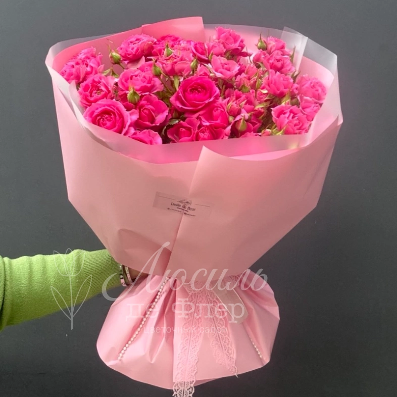 Монобукет из роз &laquo;Розовое облако&raquo;