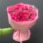 Монобукет из роз &laquo;Розовое облако&raquo; 0