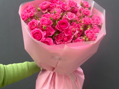 Монобукет из роз «Розовое облако»