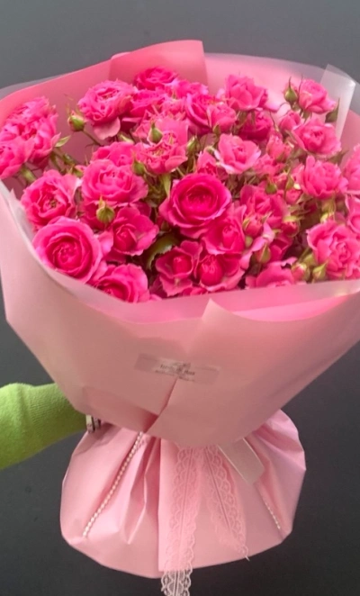 Монобукет из роз «Розовое облако»