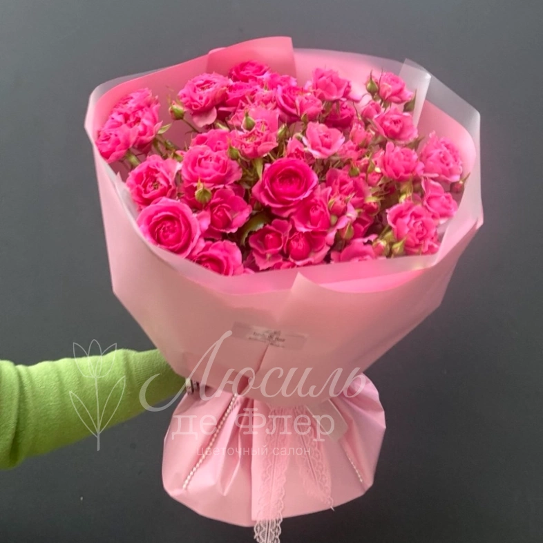 Монобукет из роз &laquo;Розовое облако&raquo;
