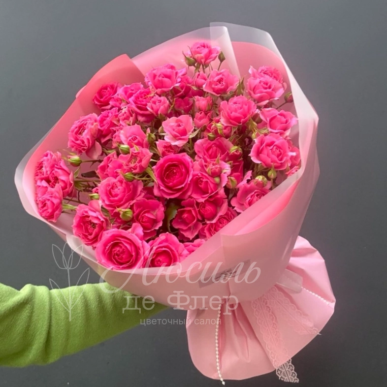 Монобукет из роз &laquo;Розовое облако&raquo;