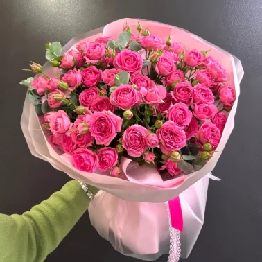 Монобукет из кустовые роз «Розовый»